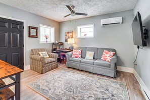 Living Room | Single-Story Home | Full Sleeper Sofa | Central A/C & Heating