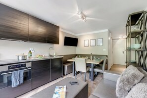 Kitchen and dining area