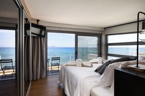 Attic bedroom with sweeping views