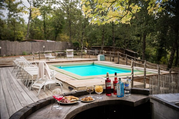 Furniture, Swimming Pool, Outdoor Furniture, Resort, Leisure, Deck, Chair, Eco Hotel, Design, Hardwood