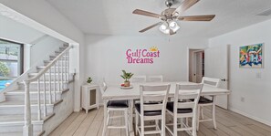 Our spacious dining area, perfect for shared meals and making memories!