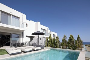 Soak in seaside serenity from your private 20m² heated pool.