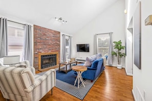Relax and unwind in our spacious living room.