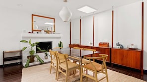 Stylish indoor family dining area
