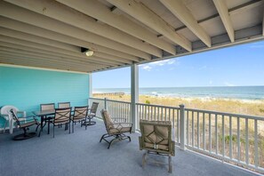 View from covered porch