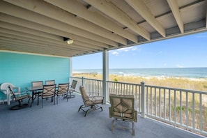 View from covered porch