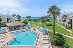 Pool and beach views
