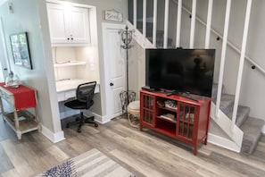 Desk area and Living Room TV