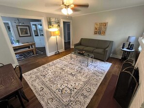 Living room with a sofa bed
