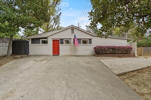 Exterior view of the home and the driveway