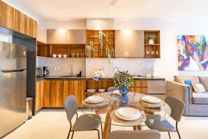 A well-equipped kitchen
