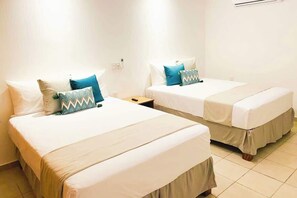 Bedroom 2 has 2 double beds