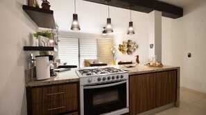 A well-equipped kitchen