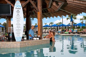 Swim-up pool bar