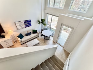 Living Room View - Loft Stairs