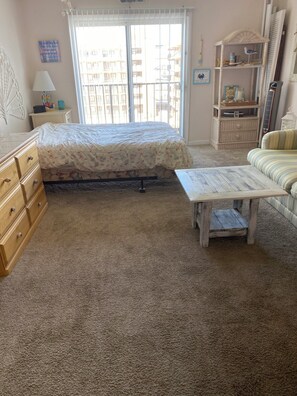 Living room with queen size bed