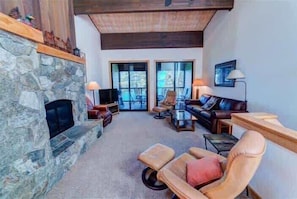 Stone Gas Fireplace