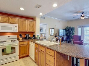 Prepare your home cooked meal in our fully equipped kitchen
