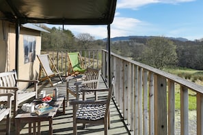 Each tent features a private deck with garden furniture.
