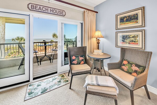 Oceanfront Views Await with Bistro Set for Dining