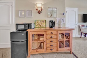 Mini Fridge with Freezer, Microwave, Toaster and Keurig Coffee Maker