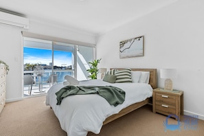 Main Queen bedroom with balcony and ensuite