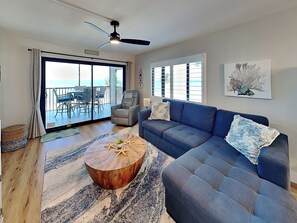 Living Room with Private Balcony Access