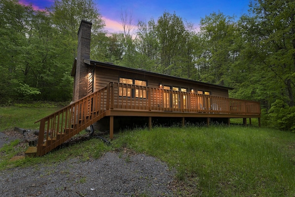 Architecture, Building, House, Cabin, Chair