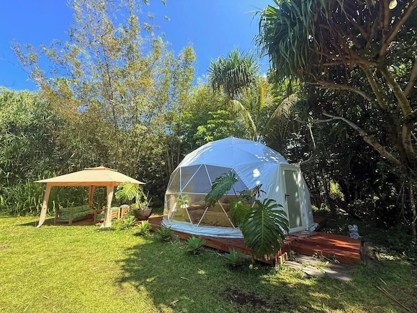 Spacious interior with two comfortable queen-sized beds, perfect for families or small groups.