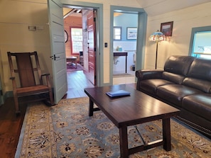 Looking toward the bathroom on the right,door to left will be closed during stay