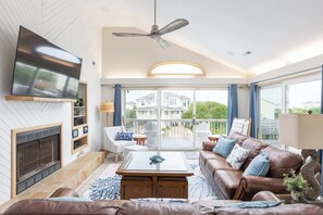 Spacious Living Area with Smart TV