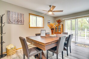 Dining Area | Free WiFi | 2-Story Home