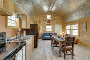 Dining Area & Kitchen | Serenity | 1st Level | Window & Wall A/C Units