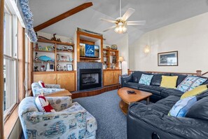 Top-Level Living Room with Deck Access