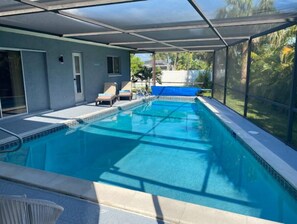 Large, heated swimming pool