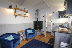 Isabel (Marsham): Open-plan with cosy wood burning stove