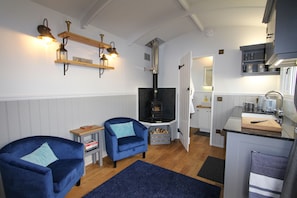 Isabel (Marsham): Open-plan with cosy wood burning stove