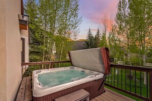 Private hot tub with spectacular views