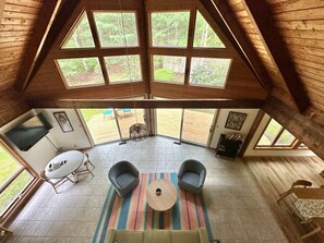 Living room view from loft