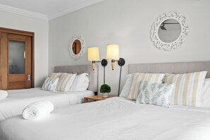 Cozy and comfortable bed, perfectly set for a restful night's sleep in a tranquil setting.