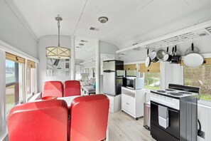 dining and kitchen area