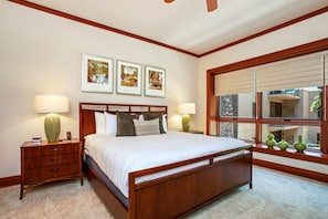 Hale-Moana-At-Montage-Kapalua-Bay Comfortable and clean, this guest bedroom offers restful nights and morning light: Master Bedroom