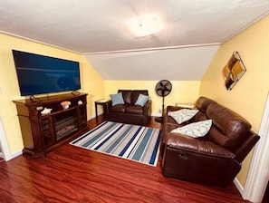 Two couches one pullout bed