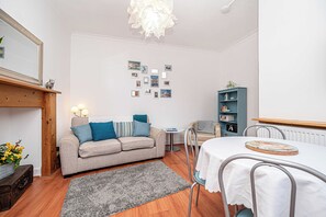 Living room with dining area.