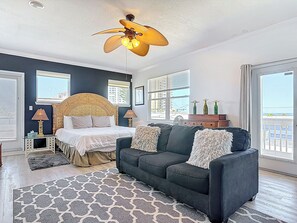 Relax in the spacious master bedroom after enjoying the sunshine!