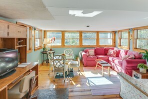 Den | Single-Story Home | Laptop-Friendly Workspace | Flat-Screen TV