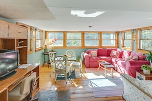 Den | Single-Story Home | Laptop-Friendly Workspace | Flat-Screen TV