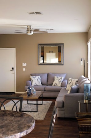 Living room off of kitchen