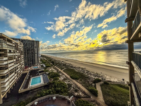 Sun rise from the balcony