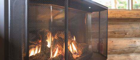 Cozy evenings reading a book by the fire